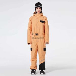 Skiing Suits Ski Jumpsuit Thick Men Women One-Piece Outdoor Sports Snowboard Jacket Warm Jump Suit Waterproof Winter Clothes Overalls Hooded