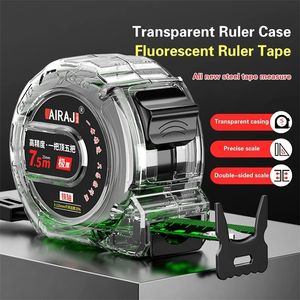 Fluorescence Tape Measure 5 7.5 10m Thickened Transparent Woodwork Ruler High Carbon Steel Meter Gauge Distance Measuring Tape 240109