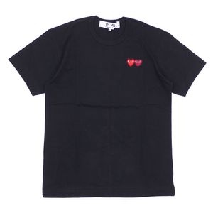 Designer t com des garcons play logotipo preto jogar camiseta com coração duplo camiseta unisex japão melhor qualidade tamanho euro