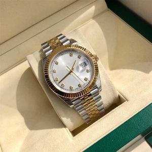 Z oryginalnym Rolaxs Box High Quality Luksusowa najwyższej jakości zegarek 41 mm Prezydent DataJust 116334 Sapphire Glass Asia 2813 Ruch mechaniczny Automatyczne męże