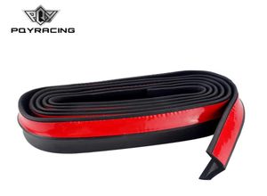 25m82ft Car styling Striscia paraurti auto Striscia paraurti in gomma 65mm Larghezza Esterno Paraurti anteriore Labbro Adesivo per auto Protezione universale P8578114