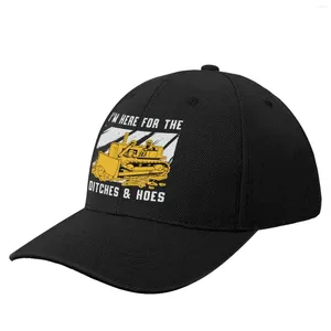 Ball Caps Buldozer Hendekler için buradayım Beyzbol Kapağı Güneş Kremi Lüks Şapka Vintage Marka Erkek Şapkalar Erkek Kadınlar