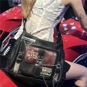 HAEX Винтажная женская сумка-мессенджер модная цепочка Y2K Bolso Mujer 2023 субкультура панк эстетические сумки через плечо Femme 240110