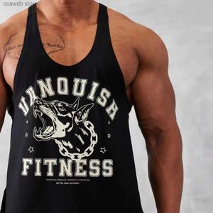 Herren Tank Tops Sport Weste Herren Neue Sommer Muskel Fitness Brother Sport Weste Lose Große Größe Instrument Laufen Training Zurück Herz Flut T240110