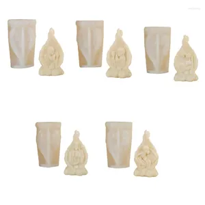 Baking Moulds Durable Islamic Candle Mold Christianity Family Gypsum Ornaments Resin Molds R7UB