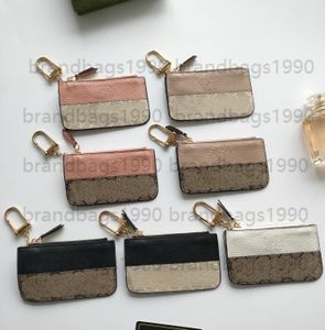 Fashion lipstick Key bag Coin bag keychain Wholesale leather wallet for women short wallet Card holder women purse classic zipper pocket come with box