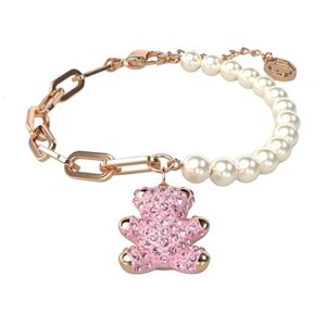 Swarovskis Bracelet Designer Women Top Quality Bangle Teddy Series Teddy Bear Bracelet Womens Full Diamond Splice Bracelet Pearl Element