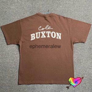 Men's T-Shirts Brown Cole Buxton Embroidery Signature Tee Men Women High Quality Cole Buxton T-shirt Oversize Tops CB Short Sleeveephemeralew