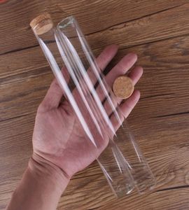 12 pieces 120ml 30236mm Large Long Test Tubes with Cork Stopper Glass Jars Vials bottles for DIY Craft Accessoryhigh qty9570344