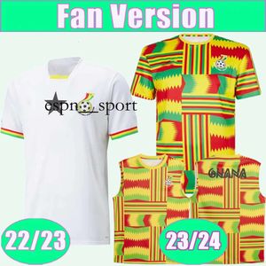espnsport Ghana Mens Soccer Jerseys National Team THOMAS J. AYEW WILLIAMS KYEREH SULEMANA KUDUS LAMPTEY Cultural Version and 23 24 Home Football Shirts