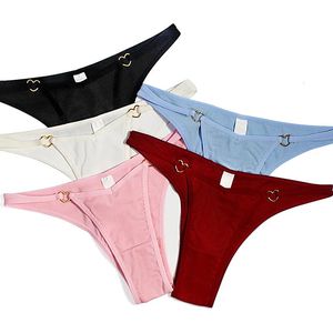 3PC Women's love metal decorative underwear G-string underwear sexy and comfortable underwear thong 230110