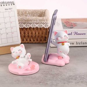 Cell Phone Mounts Holders Cute Personality Cat Pet Mobile Phone Stand Holder Supporting Popular Phone Bracket Birthday Gift For Girlfriend Boyfriend YQ240110