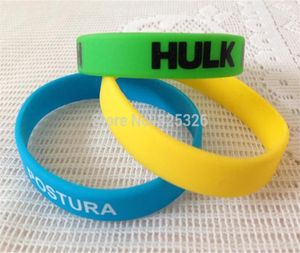 Armband grossist! DHL gratis anpassad logotyp tryckt armband silikon armband; Kampanjgåvor gummiband 50st/parti