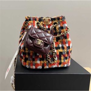 23a Bag Size 17cm*17cm Small Fragrant Wind Fashion Woolen Folding Backpack Large Capacity Elegant and Stylish Coexist