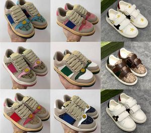luxury Kids Shoes Baby Shoe Designer Casual Bee Trainers Children Sneaker Walking Footwears for Girls boys Including brand shoe