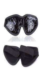 Bondage Black Soft Padded Leather Blindfold Patch Eye Cover Sleep BlackOut Mask Closure R439526592