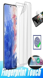 Volledig zelfklevende lijm Screen Protector Transparante beschermfolie Zacht PET voor Samsung Galaxy S21 S20 Ultra Note 20 10 S10 Plus S9 N1471681