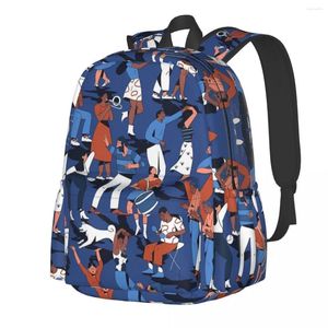 Zaino Persone Illustrazione Animazione divertente Zaini stile outdoor Studenti Borse da scuola unisex Design Zaino traspirante