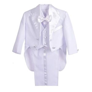 Meninos festa de aniversário de casamento blazer smoking bebê menino batismo roupa casaco camisa calça colete bowtie cavalheiro terno batismo roupas 240109