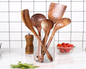 5 pezzi cucchiai di legno per utensili da cucina in legno riutilizzabili set spatola in legno cucchiaio di riso grande paletta per zuppa per utensili da cucina283m1569590