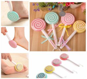 Foot Clean Scruber Hard Skin Remover Scrub Pimice Stone Cute Lollipop File Scraper Scrubber Pedicure Tool7688636