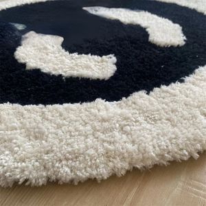 All-match Designer Rug Simple Solid Round Carpet Bedroom Computer Chair Thickened Living Room Rug Coffee Table Floor Mat Room Decor