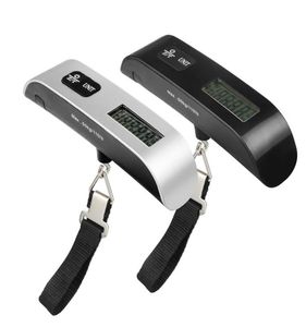 Balança digital portátil de pesagem para bagagem, display lcd eletrônico, suspensa, 50kg, 10g, 50kg, 110lb, balança de peso 9801278