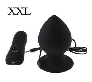 Super Big Size 7 Mode Vibrating Silicone Butt Plug Large Anal Vibrator Enorm Anal Plug Unisex Erotic Toys Sex Products MX1912195110224