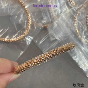 Fashion Bracelet Carter Ladies Rose Gold Silver Lady Bangle V Gold New Bullet Head Bracelet Narrow Edition High end Quality Dynamic Rivet Have Gift Box