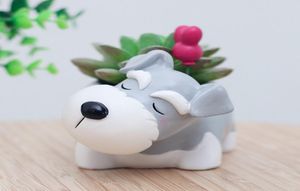 EcoFriendly Schnauzer Dog Pot Animal Shape Resin Flowerpot Garden Decor Pots Succulent Plants Holder Gift Ideas For Him8448555