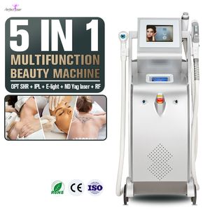 Máquina eficaz na redução de custos da remoção do cabelo do ipl 5 technoligies em um decive opte elight nd yag laser remoção da tatuagem equipamento de aperto da pele