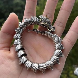 Armbänder Handgefertigtes Bragon-Knochen-Armband, Schlangenkette, Schmuck, chinesisches Drachen-Armband für Männer