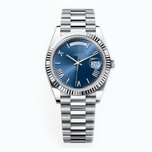 DAY date mens watches automatic machine 40mm lady 36mm woman 904L stainless steel strap sapphire With diamond ST9 hidden folding buckle waterproof Dhgates