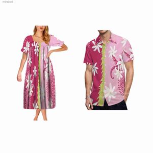 Abiti casual di base Moda Mumu Immagine Donna Design tribale Alta qualità Big People 6XL Hibiscus Sublimation Print Party Dress YQ240110