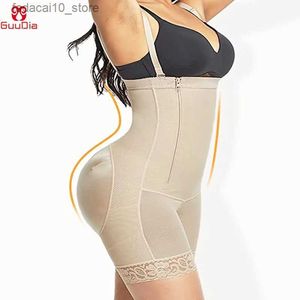 Midjan mage shaper guudia colombianas fajas mage kontroll shapewear sido blixtlås shapers sida zip kropp shaper magen dra åt öppen gren kropp shaper q240110