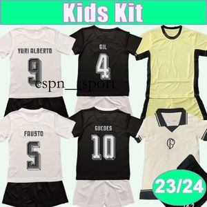 ESPNSPORT 23 24 GABRIEL LUAN KIDS KIT SOCCER COUNDEYS GIL FAGNER CANTILLO GUEDES JO R.AUGUSTO WILLIAN GIULIANO Home White Away Black 3rd 4th Football Shirts