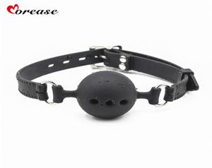 Morease Oral Sex Toy Mouth Gag Silicone Soft Ball Bondage Fetish Harness Slave Game Flirt Erotic Couples Adult Game BDSM Toy Y18106977862