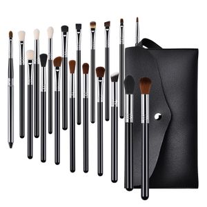 Brushes 19Pcs Top Wool Fiber Makeup Brushes Set Logo Eye Shadow Foundation Eyeliner Eyelashes Female Face Beauty Makeup Cleaning Tools