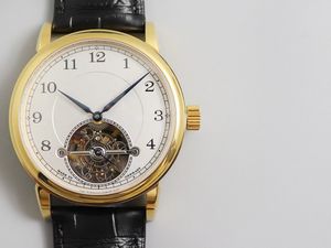 TF 1815 Tourbillon Luxury Men's Watch Cal.L02.1マニュアルトップセンターアクスルリアルフライホイールムーブメント直径42mm厚さ11mmゴールドワン