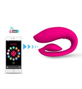 Leten Smartphone App Remote Control Laddning Vattentät par Vibrator G Spot Clitoral Stimulation Vuxen Sex Toys For Par Y1899171660