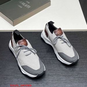 Playoff Leather Sneaker BERLUTI Men's Casual Shoes Berluti Shadow Grey Men's Sports Shoes This Pair of Socks Has a Comfortable Inner Lining HBJP