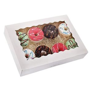 Altre forniture per feste festive Finestra trasparente Carta Aron Ciambella Biscotto Caramella Dessert Pasticceria Confezione regalo Contenitore per matrimonio Natale Bi Dh0Mb