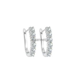 Stud ZHESHIYUAN Lefei Moda Tendência Clássico Luxo Moissanite Diamante Design Forma U Brincos Para Charme Mulheres Prata 925 Jóias Presente YQ240110