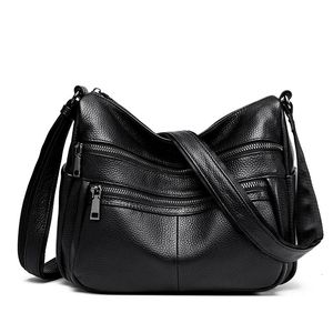 Luxus Designer Weiche Leder Schulter Umhängetaschen Für Frauen 2023 Echte Handtaschen Hohe Qualität Weibliche Messenger Tasche 240110