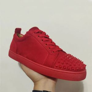 Taglia 35-46 lusso Scarpe eleganti firmate Scarpe da tennis con diamanti Uomo Donna Scarpe da ginnastica con fondo rosso Sneaker da basket bassa da donna escursione in carriera classica Scarpa da corsa in gomma nera