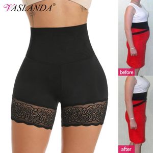 Röcke Frauen Körper Shaper hohe Taille Sicherheitsshorts Spitzenschlühne Bauchkontrolle Slips Schläbchen Unterwäsche Forming Boyshorts Shapewear