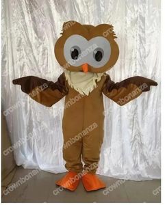 2024 Halloween Brown Owl Mascot Costume Halloween Cartoon Postacie Suit Suit Święta Party Festiwal Party Festiwal Reklama Ubrania Reklamy Reklamy