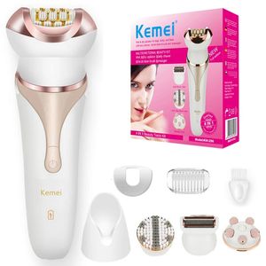 Oryginalny 4in1 Women Electric Epilator do ciała elektrycznego golarki Bikini Trimmer Lady Razor Under Salue Haile 240109