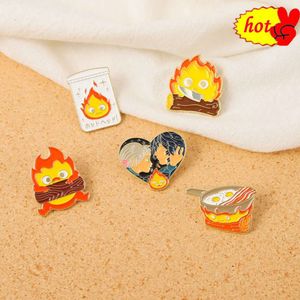Matcha Fire Emamel Pin Cute Anime Badges Brosch för kläder ryggsäck hatt mode smycken tillbehör barn gåvor