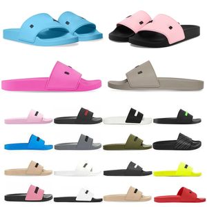 Moda Menino Piscina Slides Designer Sliders Sliders Paris Sandálias Chinelos Para Homens Mulheres Hot Unissex Piscina Praia Flip Flops Com Caixa Tamanho 35-46 Frete Grátis